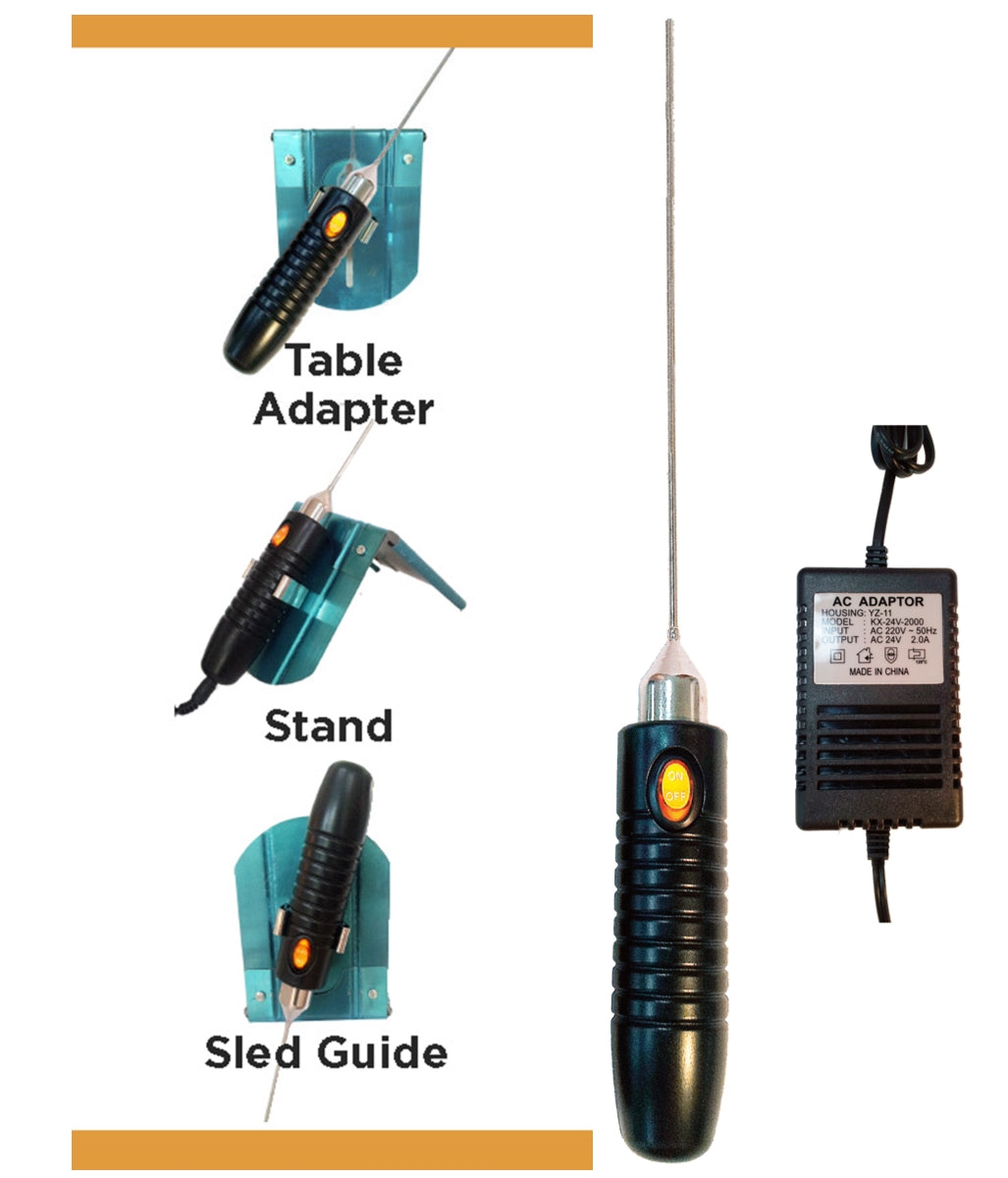 Crafters Hot Knife 9" Rod Style Carving Tool with Stand and Sled Guide - HOLOCUREN - Official Website
