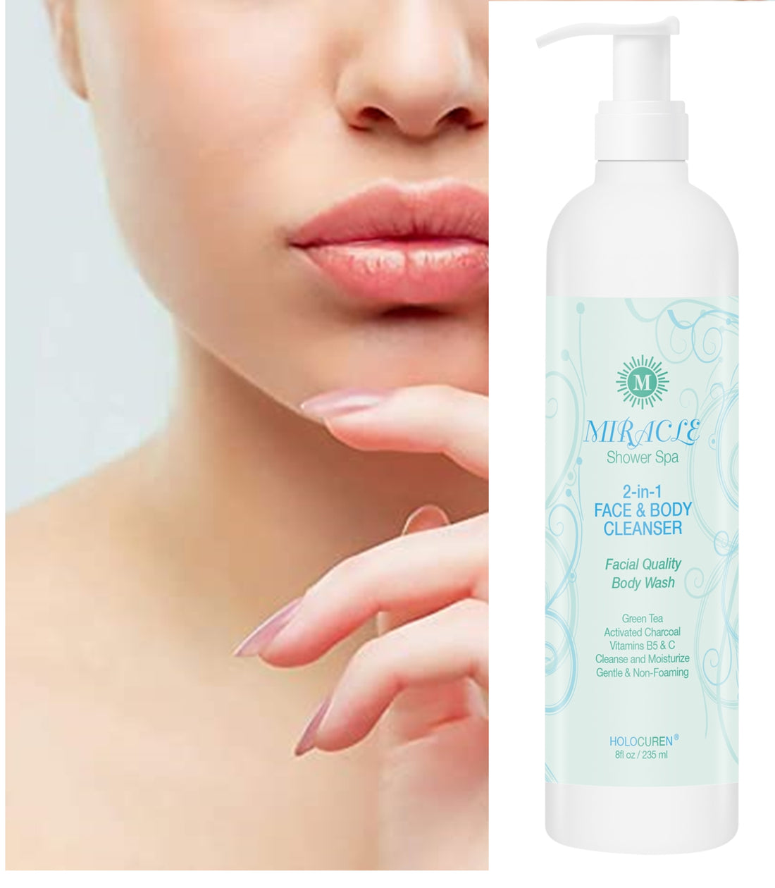 Miracle Shower Spa 2-in-1 Cleanser with Activated Charcoal