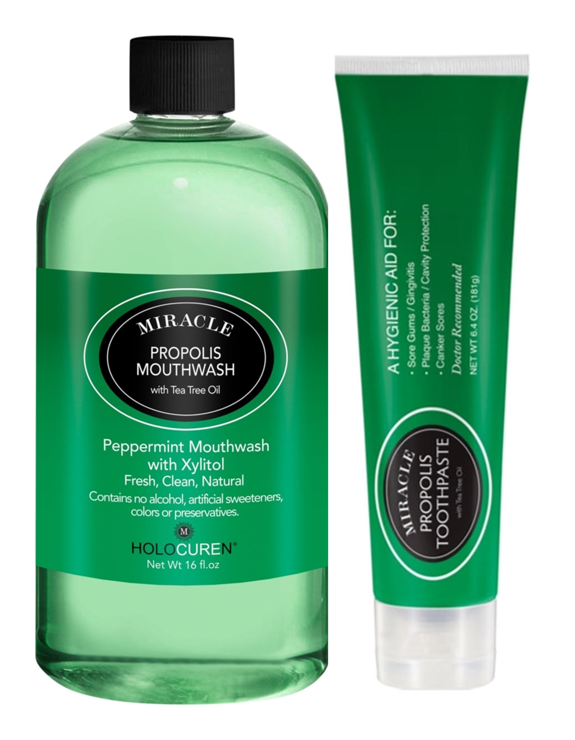3PC Propolis Toothpaste, Propolis Mouthwash and 360° Deep Clean 3-Sided Toothbrush