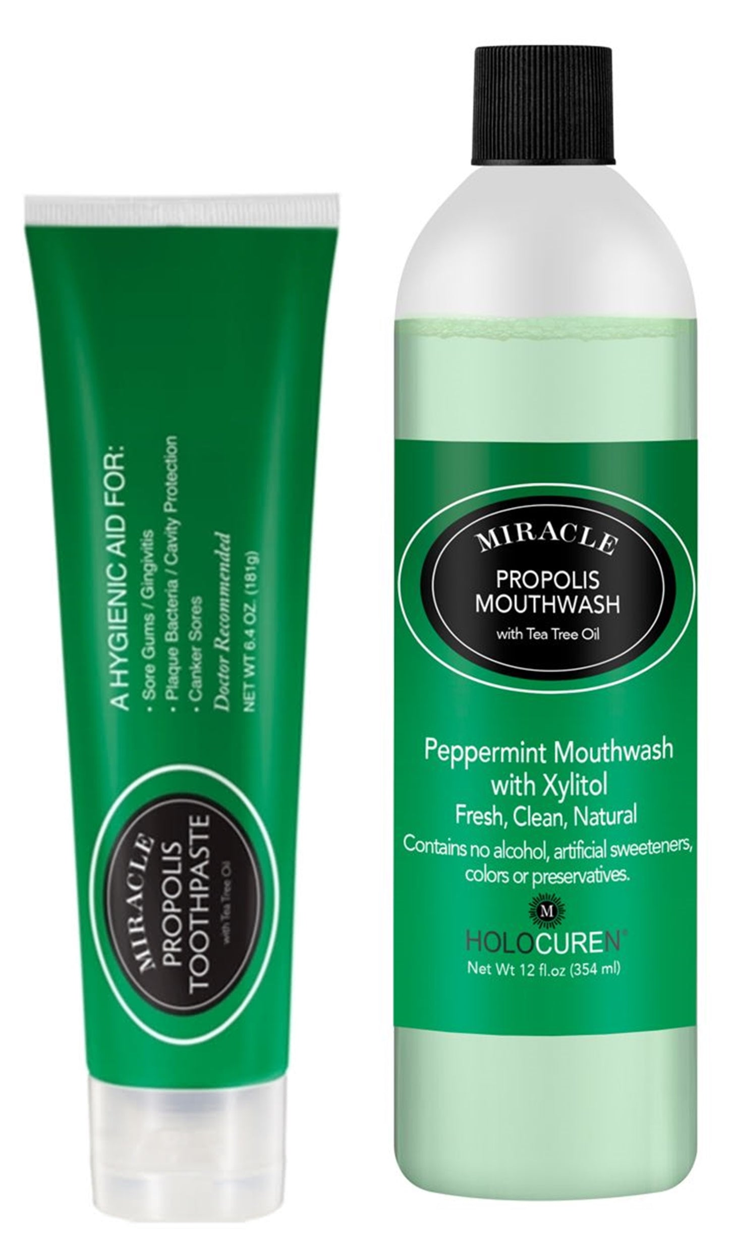 Miracle Propolis Toothpaste and 12 oz Propolis Mouthwash Combo