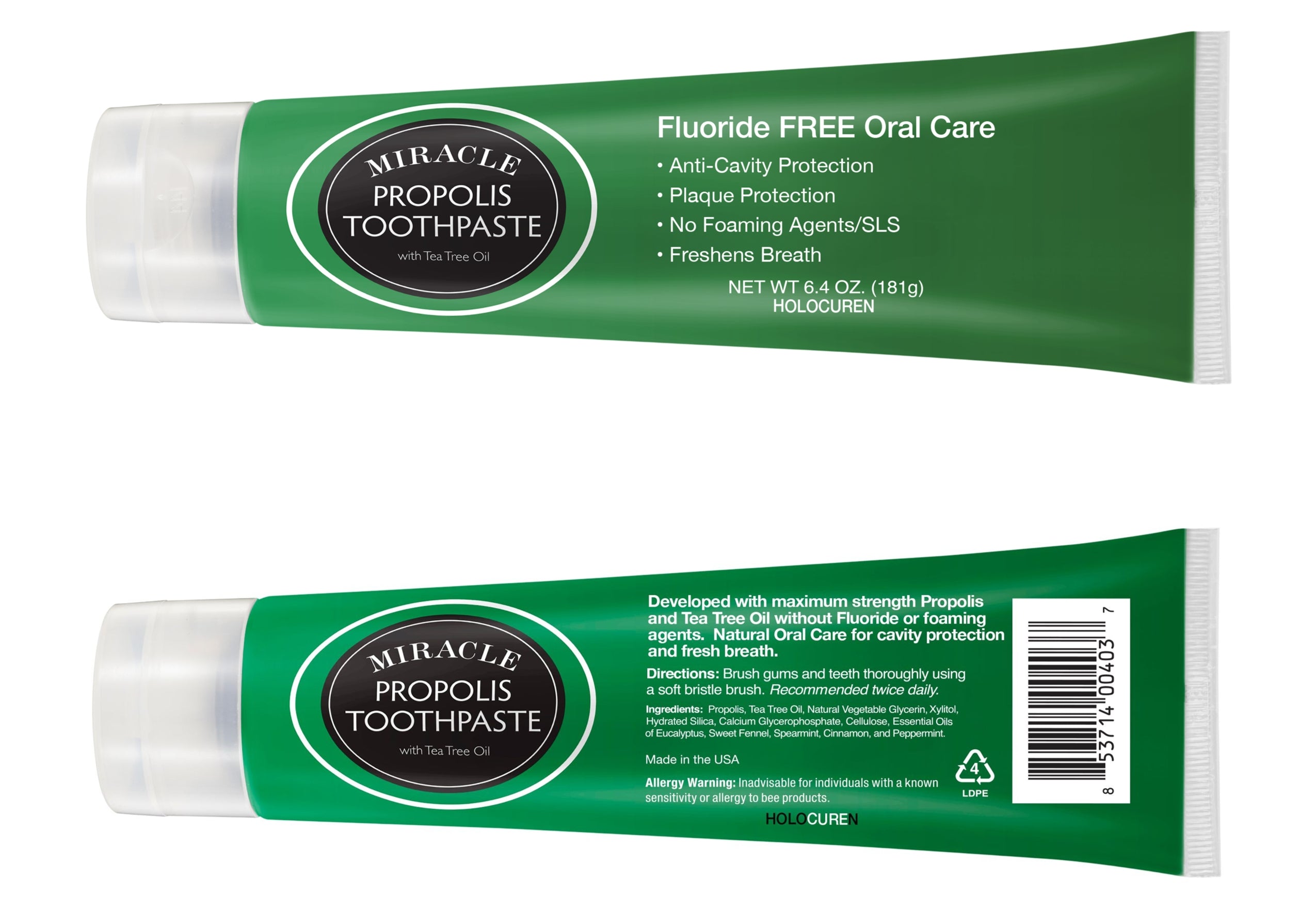 One Propolis Toothpaste and 1pc SMILE SAVER 360° Deep Clean 3-Sided Toothbrush