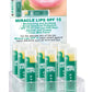 Miracle Lips SPF 15 Sunscreen,  Protective & Moisturizing Lip Action, 2 pack
