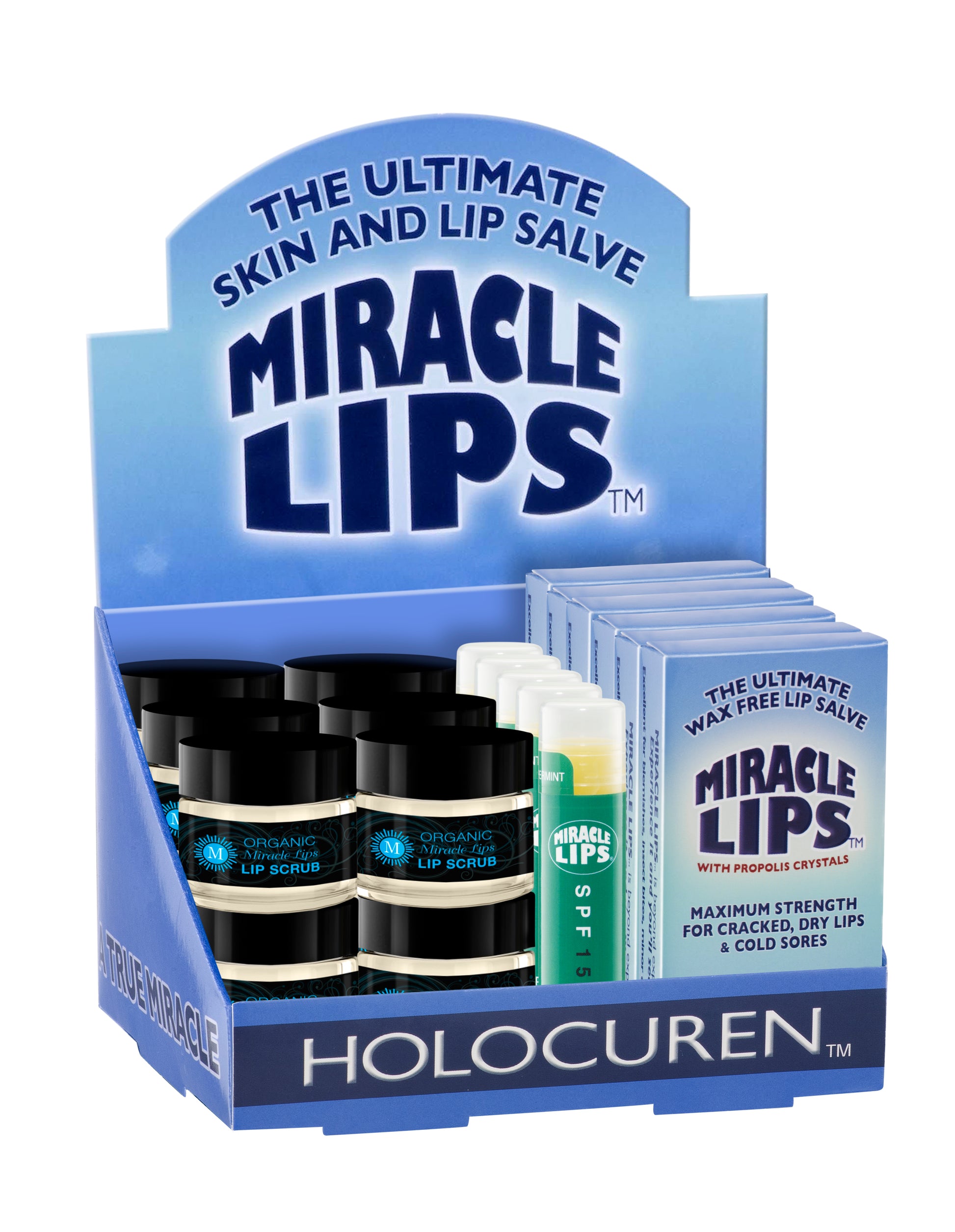 Miracle Lips Organic 2 in 1 Lip Scrub and Balm PLUS Miracle Lips SPF 15 Balm - HOLOCUREN - Official Website