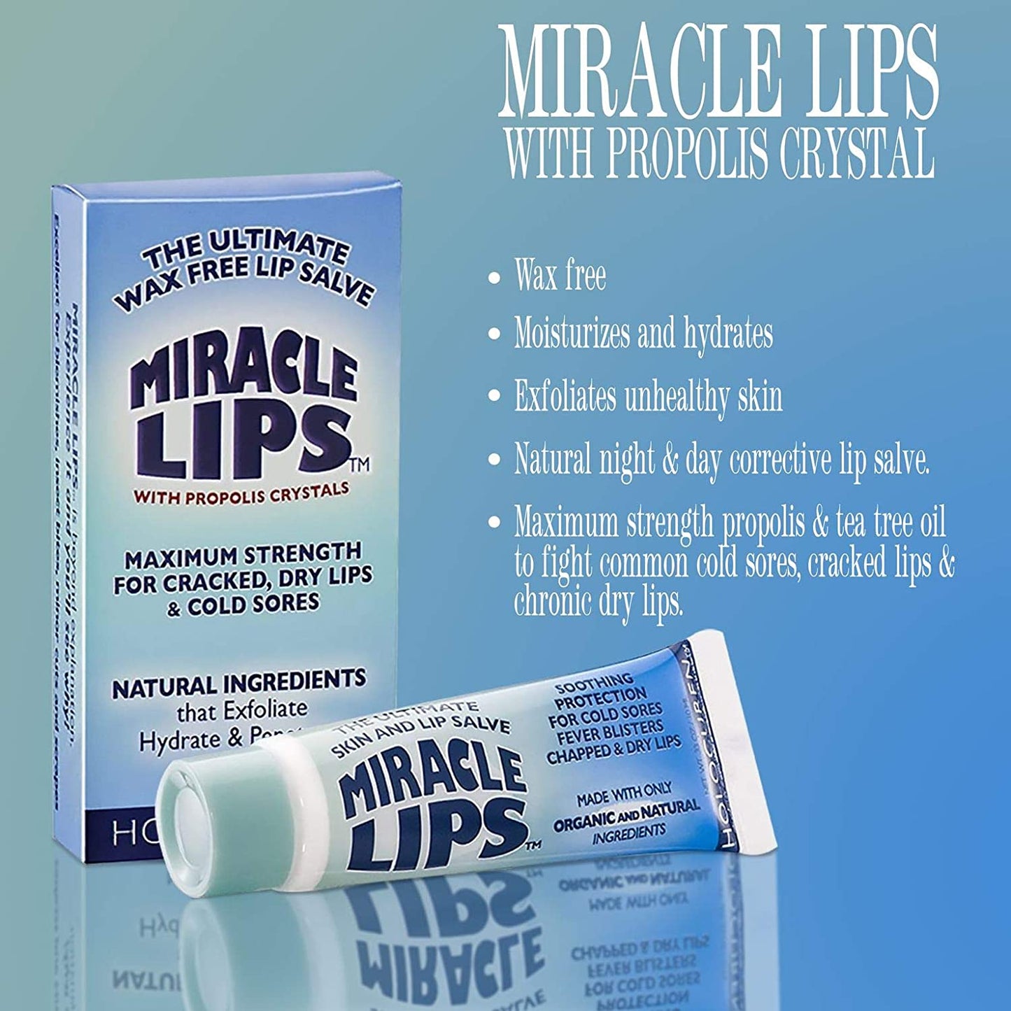 Miracle Lips Plumper, Salve for Problem lips & Sunscreen SPF 15 - HOLOCUREN - Official Website