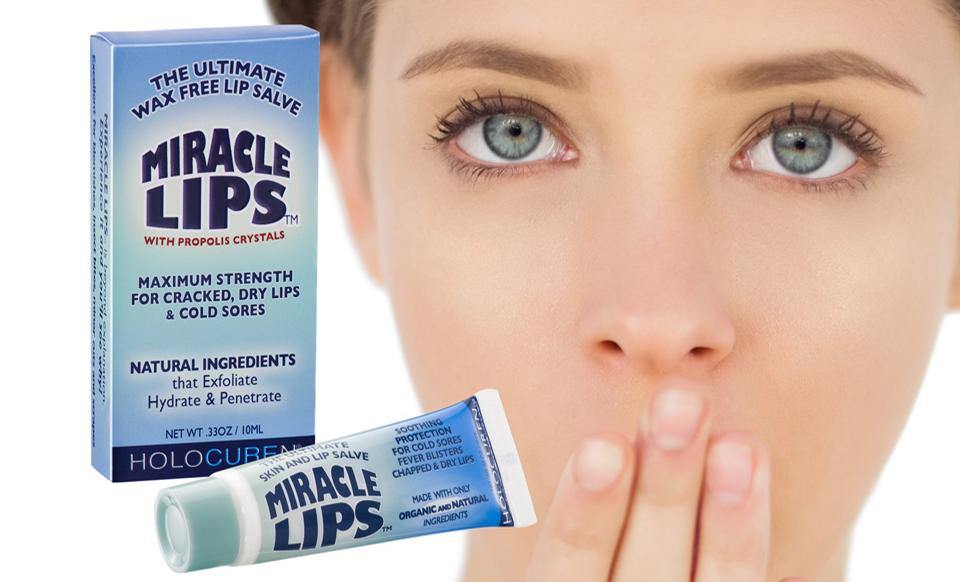 Miracle Lips Salve for Dry, Cracked, Sunburned Lips & Cold Sores - HOLOCUREN - Official Website