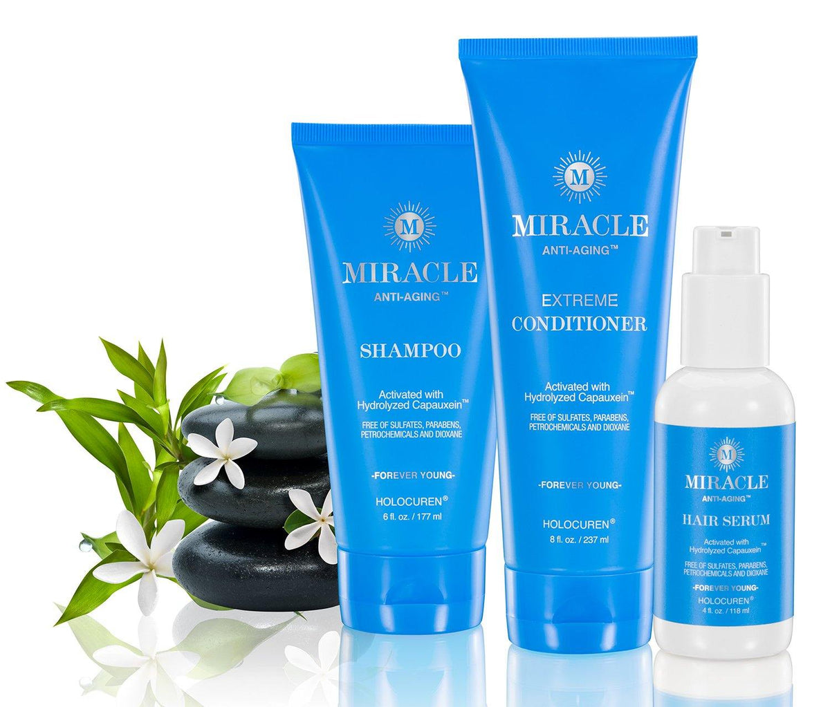 Miracle Anti-Aging Shampoo, Extreme Conditioner & Hair Serum (3-Pack) - HOLOCUREN - Official Website