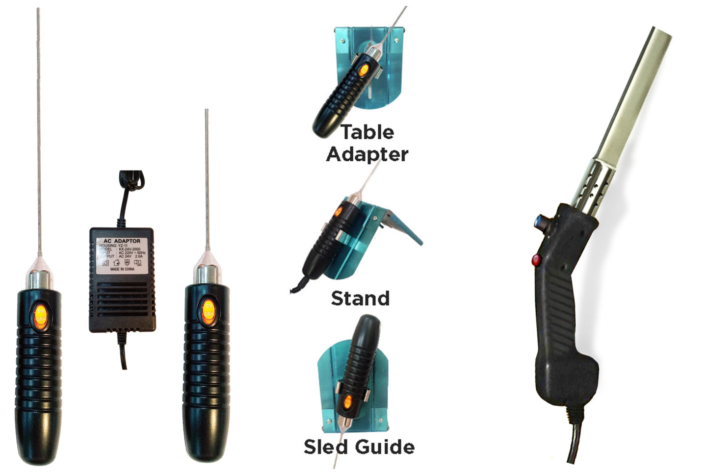 Set of Pro-1 Hot Knife and Crafters 6" + 9" Hot Rod Style Carving Tool with 3in1 Adaptor - HOLOCUREN - Official Website