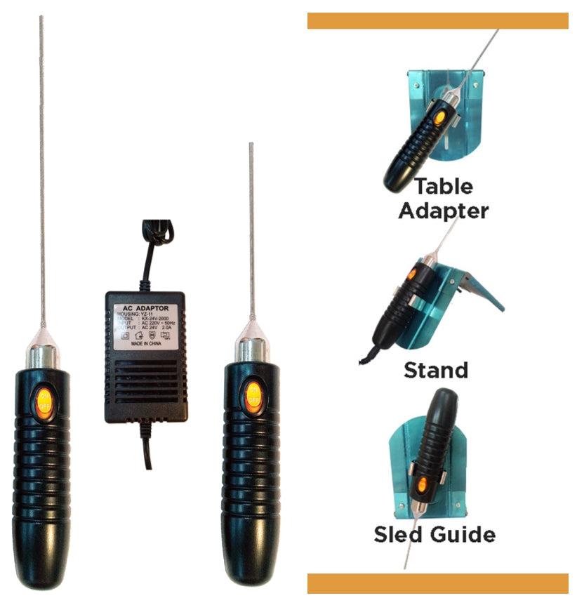 Crafters Hot Knife Set 6" and 9" Rod Style Knives with Sled Guide & Stand - HOLOCUREN - Official Website