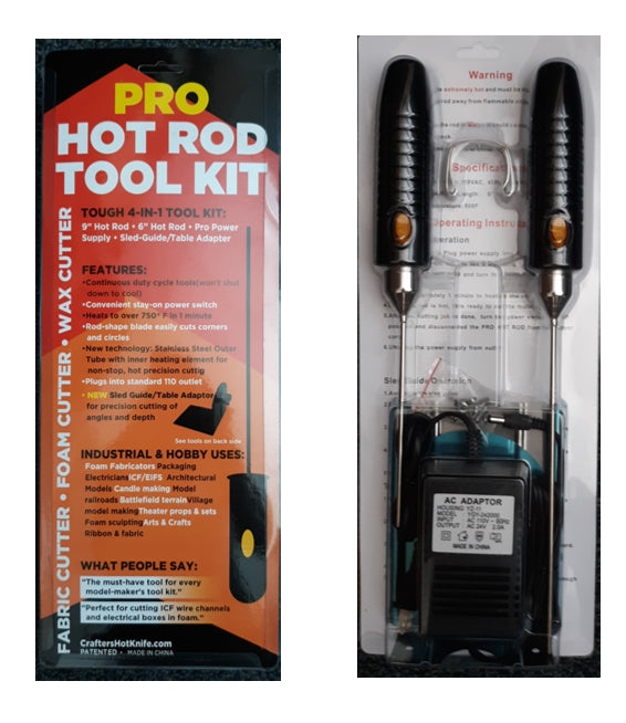 Set of Pro-1 Hot Knife and Crafters 6" + 9" Hot Rod Style Carving Tool with 3in1 Adaptor - HOLOCUREN - Official Website