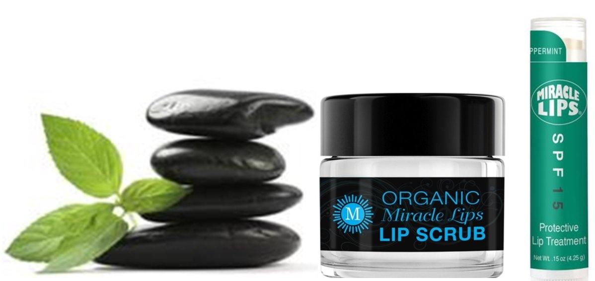 Miracle Lips Organic 2 in 1 Lip Scrub and Balm PLUS Miracle Lips SPF 15 Balm - HOLOCUREN - Official Website